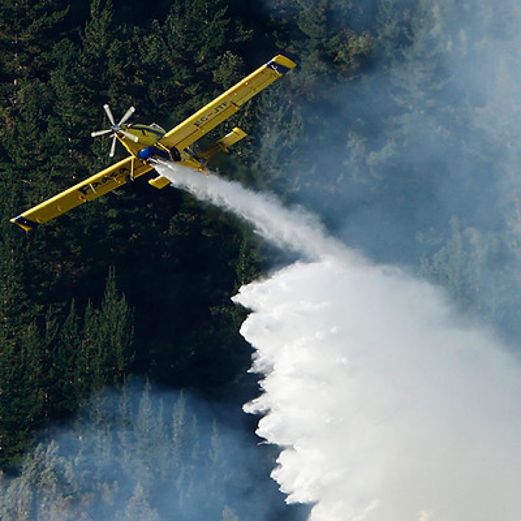 Avión forestal cayó en medio del bosque en Nueva Imperial