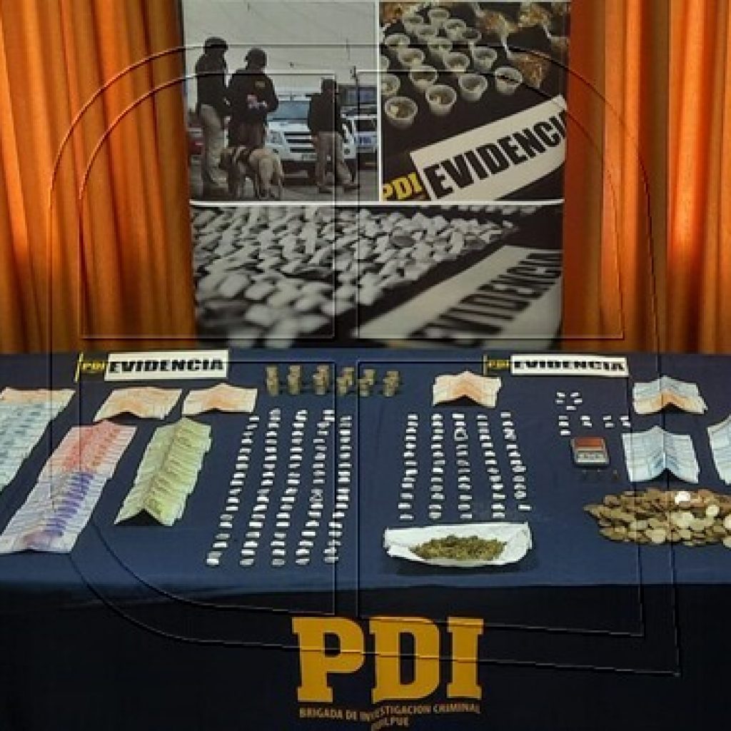 PDI detiene a cuatro personas dedicadas a la venta de droga en Quilpué