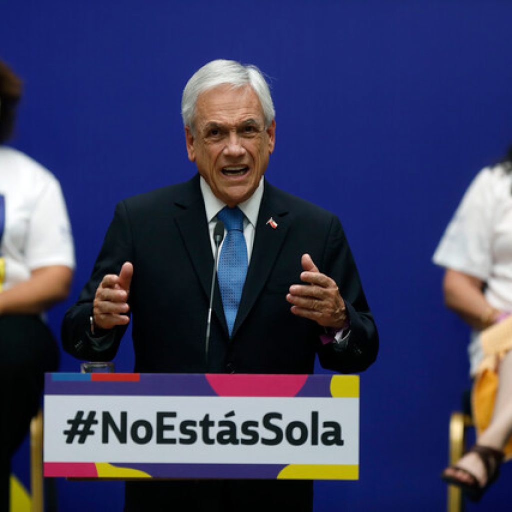 Piñera presenta campaña contra la violencia de género 2021 #NoEstásSola