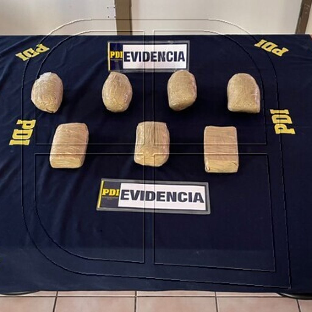 PDI incautó más de 15 kilos en droga siendo ingresada por la frontera con Perú