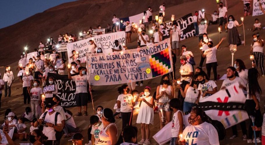 4 niños y 3 adultos mueren en incendio en campamento en Alto Hospicio